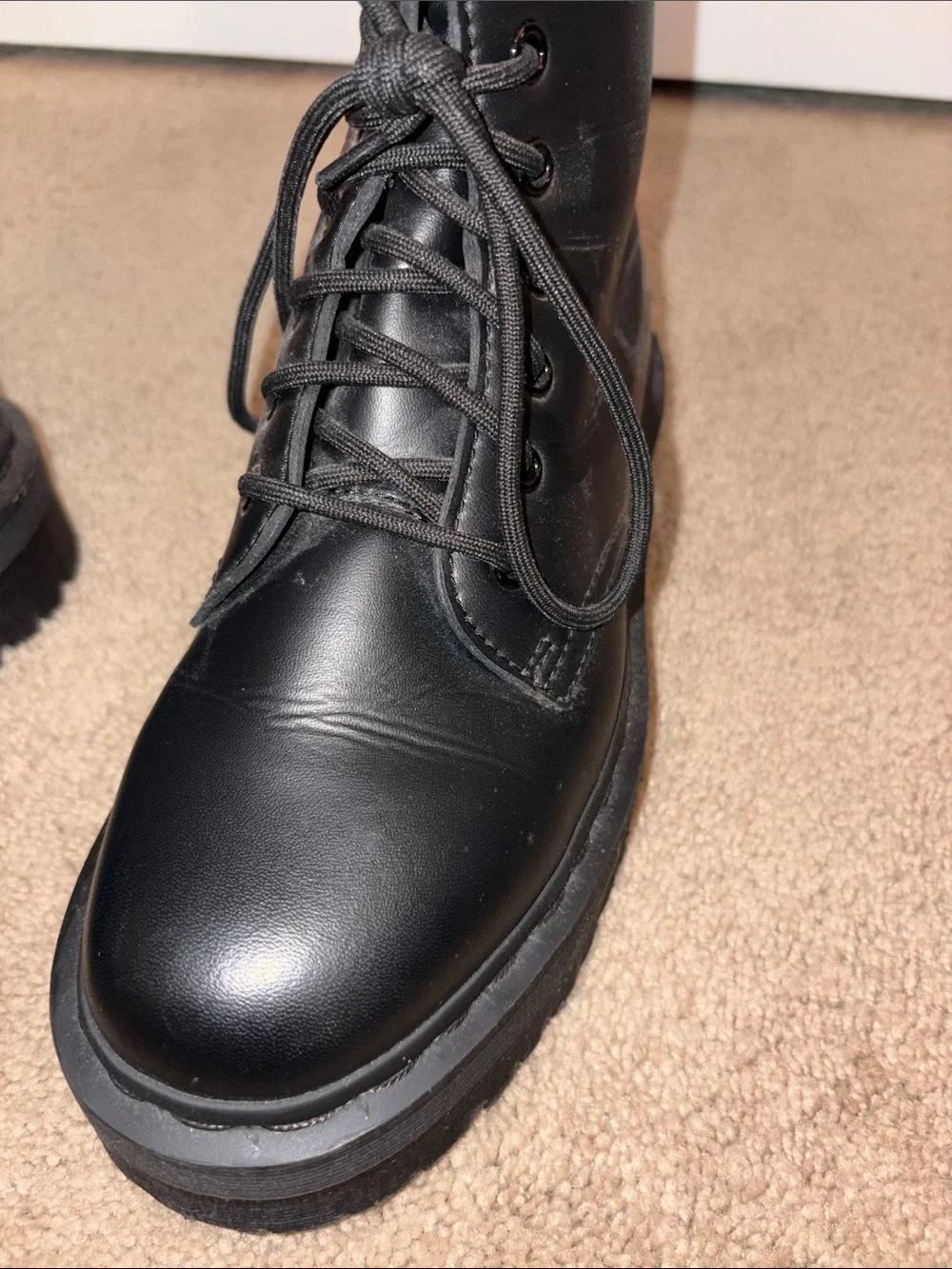 Vegan Leather Platform Doc Martens